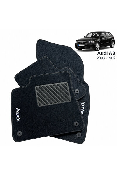 Audi Genel Oto Halı Paspas Audi A3 2003-2012 Uyumlu SLine Sport Kaymaz & Şık ...