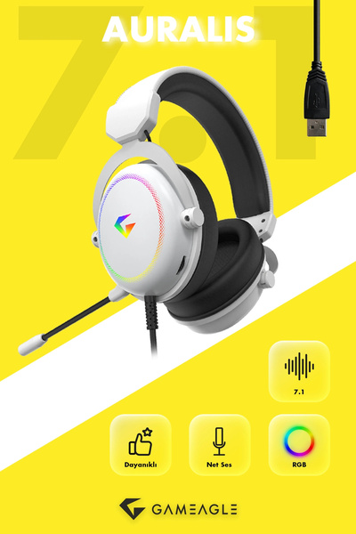 gameagle Auralıs 7.1 Oyuncu Kulaklığı Beyaz