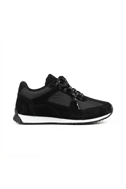 Zerenyus Jeat Lux Black Nubuck Lace-Up Women's Sneaker