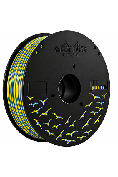 3D Baskı PLA Filament KANARYA Sarı Lacivert Çift Renk Dual Color 1 Kg Ø 1,75mm ± 0,05 Mm