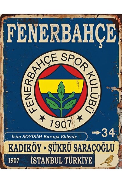 Lazora Design Kişiye Özel İsim Yazdırma Fenerbahçe Kadıköy İstanbul Tabelası ...