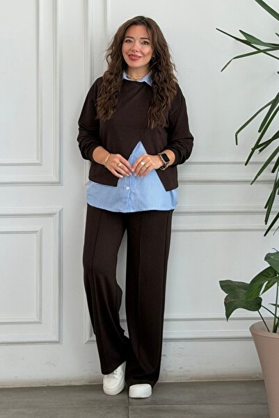 yb yağmur butik Detailed shirt triple set