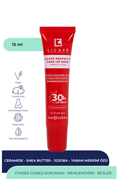 Licape SPF 30 Koruyucu ve Nemlendirici Dudak Balmı | Renksiz