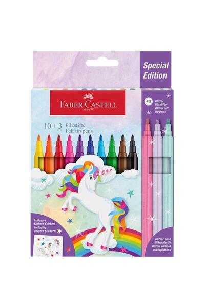 Faber Castell Σετ Μολυβιών Unicorn 13 τεμαχίων – 10 Χρώματα + 3 Μολύβια με Γκ...