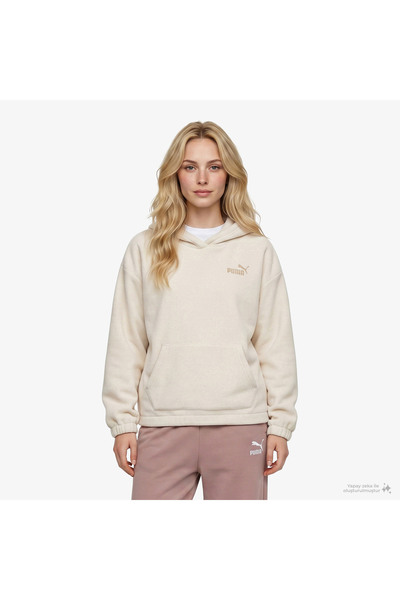 Puma Ess Elevated Hoodie White Women's Sweatshirt