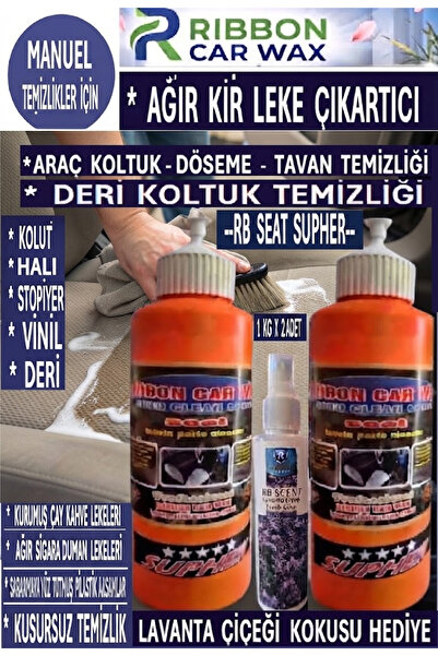 KOLTUK-KUMAŞ-HALI-DÖŞEME TEMİZLEYİCİ - ETKİN LEKE ÇIKARTICI - RB SEAT SUPHER 1 KG + İKİ ADET