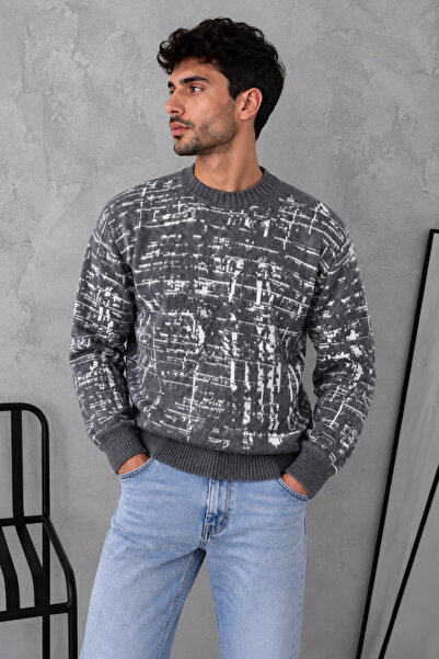 İLKCET MODA Karma Pattern Knitwear Men's Sweater