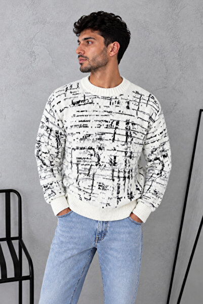 İLKCET MODA Karma Pattern Knitwear Men's Sweater