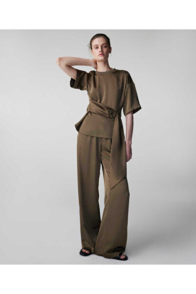 İpekyol Wide leg saten görünümlü pantolon