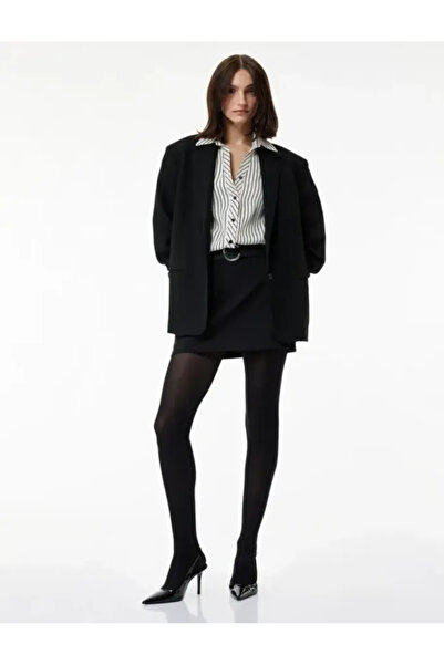 Koton Slim Fit A-Line Belted Mini Skirt