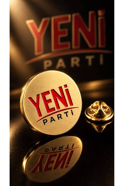 Kuyumcudan YENİ PARTİ YAKA ROZETİ - YUVARLAK ALTIN RENK