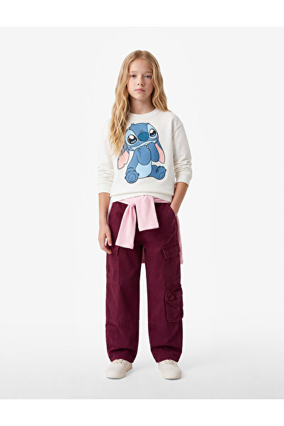 Koton Stitch Printed Hooded Long Sleeve Crew Neck Licensed Sweatshirt