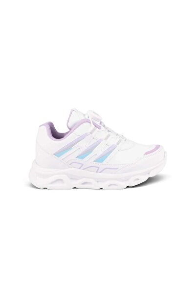moda ayakkabım Almera 120 White Lilac Skin Girls' Sports Shoes