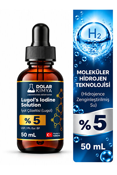 LUGOL'S solition Lugol Çözeltisi %5 | 50 Ml | Cam Damlalıklı Şişe (Pharma Grade)