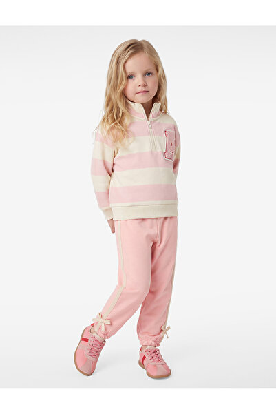 Koton Cotton Shaped Jogger Sweatpants with Bowknot and Elastic Waistband