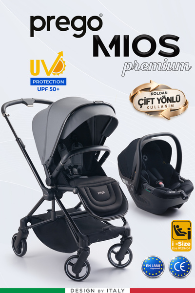 Prego Mios Premium İ-Size Koldan Çift Yönlü Travel Bebek Arabası