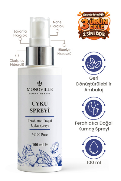 Monoville Uyku ve Yastık Spreyi 100 ml Sprey Başlıklı (Sleep and Pillow Spray)