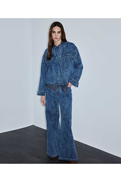 İpekyol Ethnic Pattern Printed Jean Pants