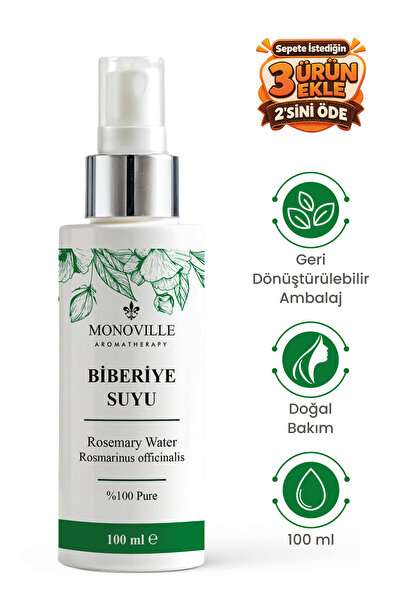 Monoville Biberiye Suyu 100 ml Sprey Başlıklı (Rosemary Water)