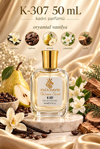 Paul David K-307 Oryantal Vanilya Kadın Parfüm EDP Uzun Süre Kalıcı 50 ml
