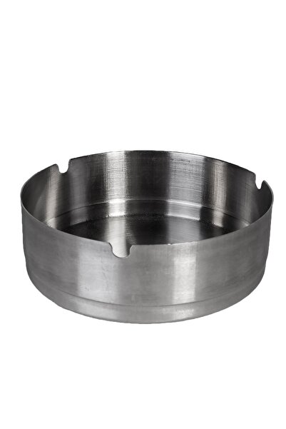 OEM Scrumiera din Inox Rotunda Argintie Ø12x4cm