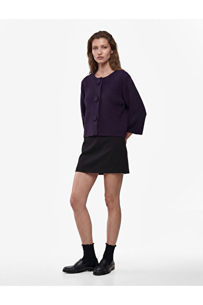 Koton Regular Fit Buttoned Short Sleeve Crew Neck Knitwear Cardigan