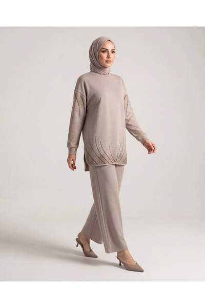 BURRASCA Stone-Embellished Soft Textured Flexible Premium Suit
