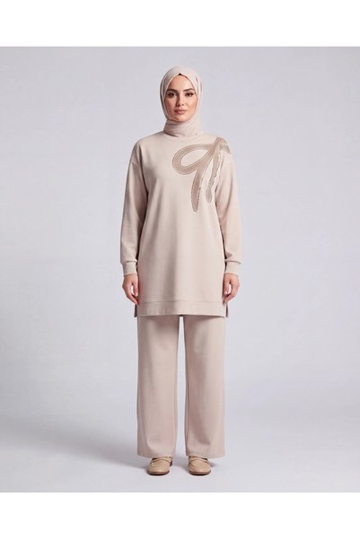 BURRASCA Stone-Embellished Soft Textured Flexible Premium Suit