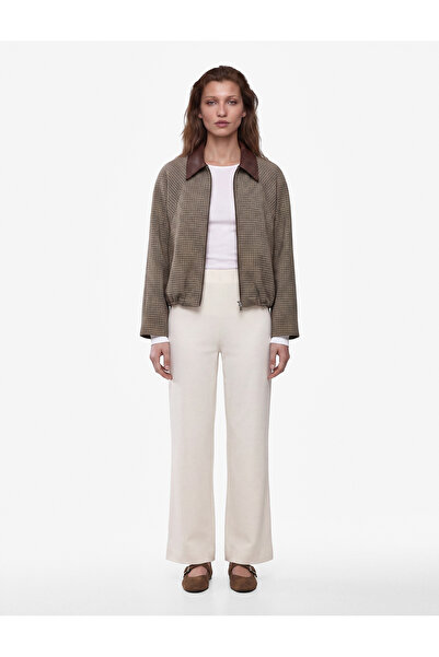 Koton Normal Waist Straight Fit Wide Leg Fabric Trousers