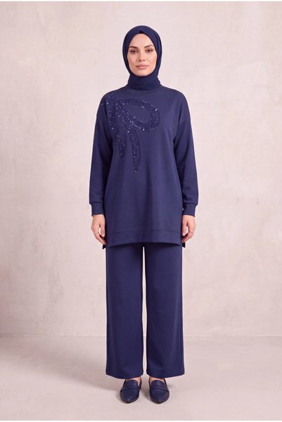 BURRASCA Stone-Embellished Soft Textured Flexible Premium Suit