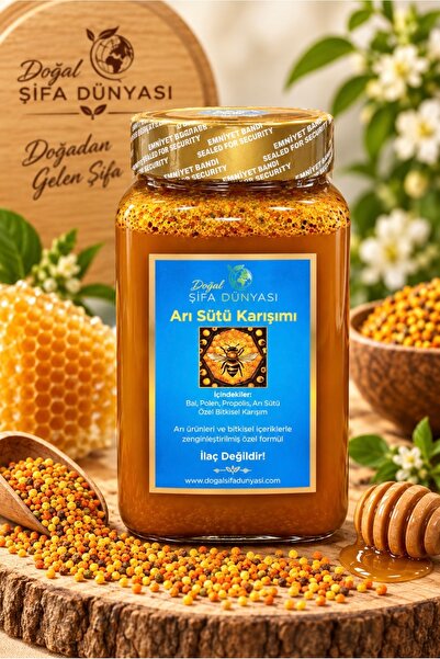 DogalSifaDünyası Arı Sütü Karışımı Doğal 1.300 gr Bal Polen Arı Sütü Propolis...