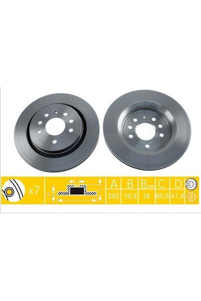 TRW Fren Diski Opel Vectra C Arka - 292 MM -