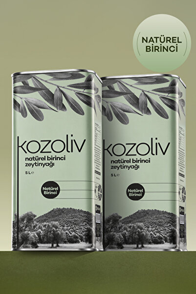 kozoliv NATUREL BİRİNCİ ZEYTİNYAĞI 2'li 5 LT TENEKE KUTU