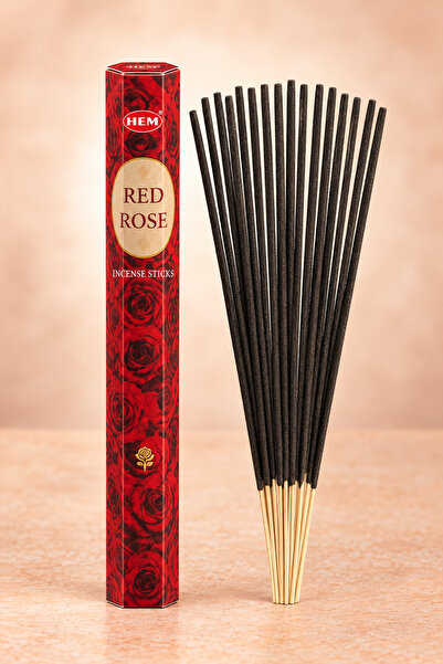 Hem Marka Tütsü Kırmızı Gül Red Rose 20 Adet Çubuk Tütsü