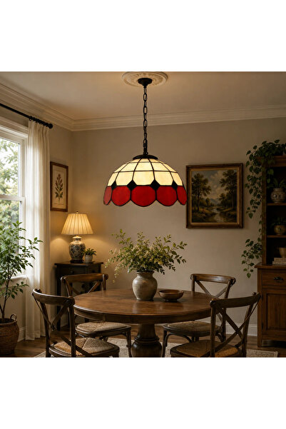 yüceeller VİTRAY SARKIT AVİZE 30cm (12") - KIRMIZI
