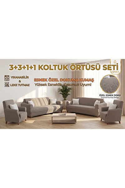 EJMEL غطاء أريكة بوهيمي، غطاء أريكة من قماش BOHEM، طقم أغطية أريكة 3-3-1-1، 4...