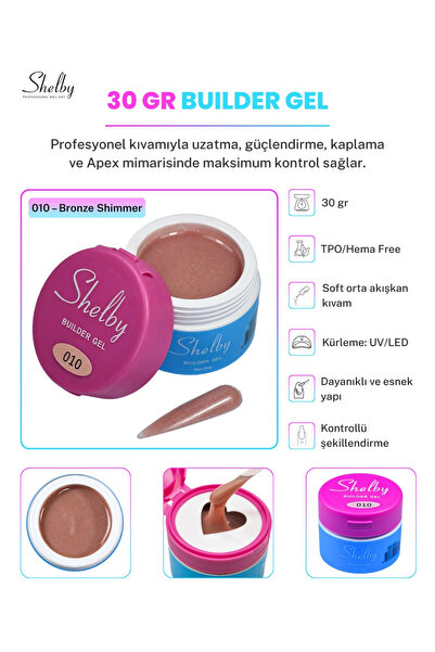 SHELBY PROFESSIONAL NAILS UV&LED 30 GR. BUILDER GEL 10