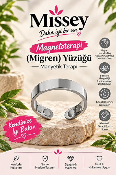 Missey Magnetoterapi (Miğren) Yüzüğü - Manyetik Terapi