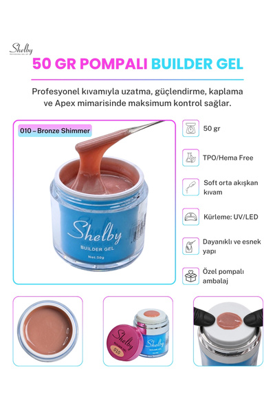 SHELBY 10 - 50 Gr. YENİ OZEL BASMALI AMBALAJ BUILDER GEL