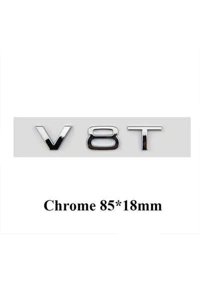 Choice شعار V8T كروم ثلاثي الأبعاد من مادة ABS كروم أسود، شعار V6T V8T V10، م...