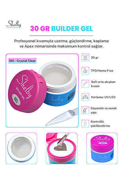 SHELBY PROFESSIONAL NAILS UV&LED 30 GR.BUILDER GEL 01