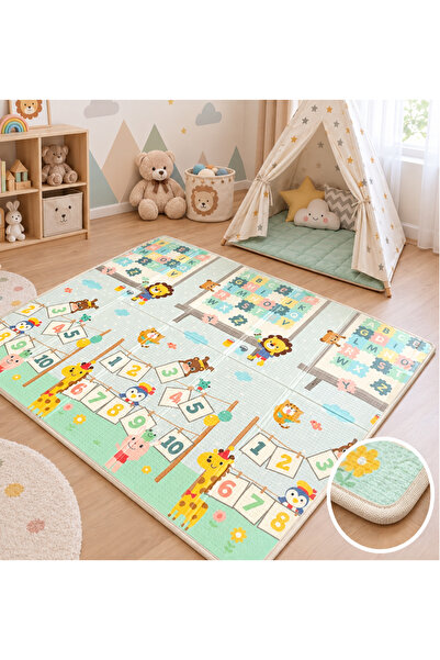 İnfant Hobby Happy Time Premium Çift Taraflı Katlanabilir Oyun Matı ( ÖZEL KO...