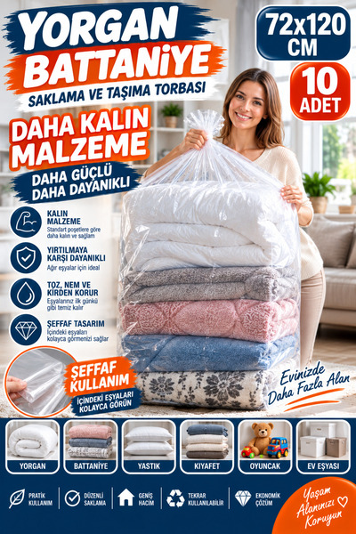 erfa plastik ambalaj 1984'den beri KALIN Naylon Torba 72x120 Cm Çeyiz Yastık ...
