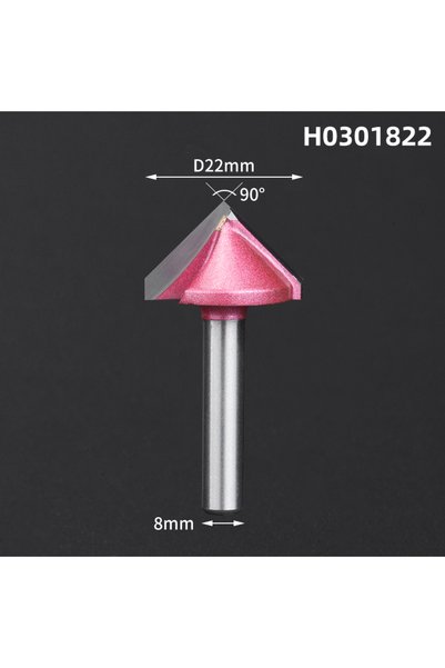 Choice12 H0301822 HUHAO 6mm Shank V Shape Wood Router Bit 60 90 120 150 Degre...
