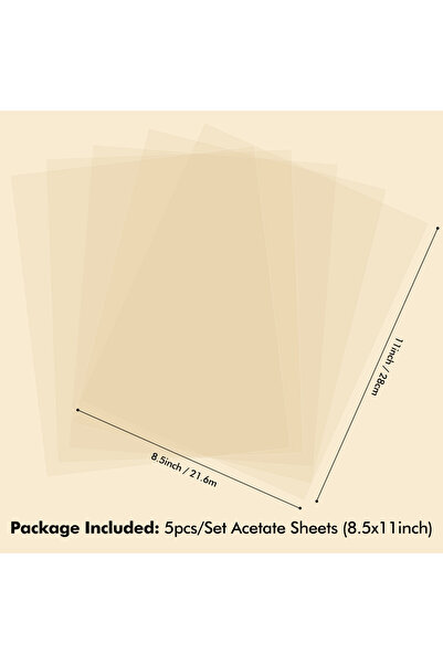 Choice 1 set 8.5X11Inch Heat Resistant Clear Acetate Sheets for Shaker Cards ...