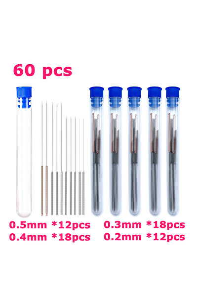 choice2 60pca 3D Printer Nozzle Cleaning Kit - 60PCS Needles (0.2-0.5mm), Har...