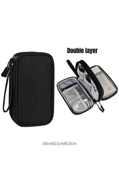 Choice3 Black 1Pc NEW Travel Organizer Bag Cable Storage Organizers Pouch Car...