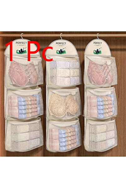Choice 1 Pc Three-Tier Hanging Underwear Socks Bra Mesh Storage Bag Suitable ...