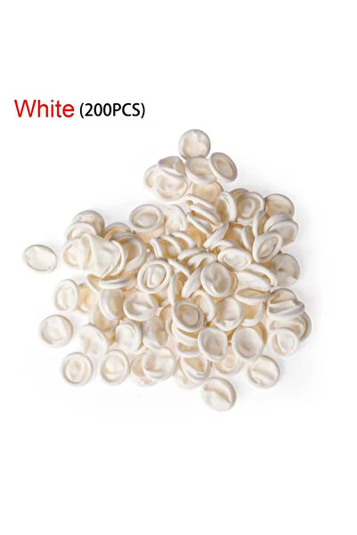 Choice White-200PCS 100PCS Multi-color Disposable Finger Cots Anti Slip Latex...