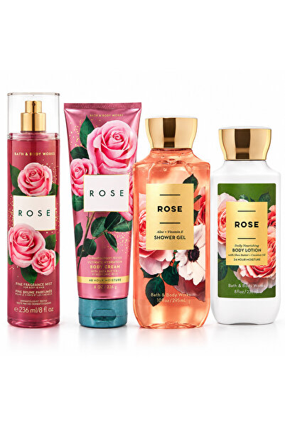 Bath & Body Works Rose 4 Piece Gift Set